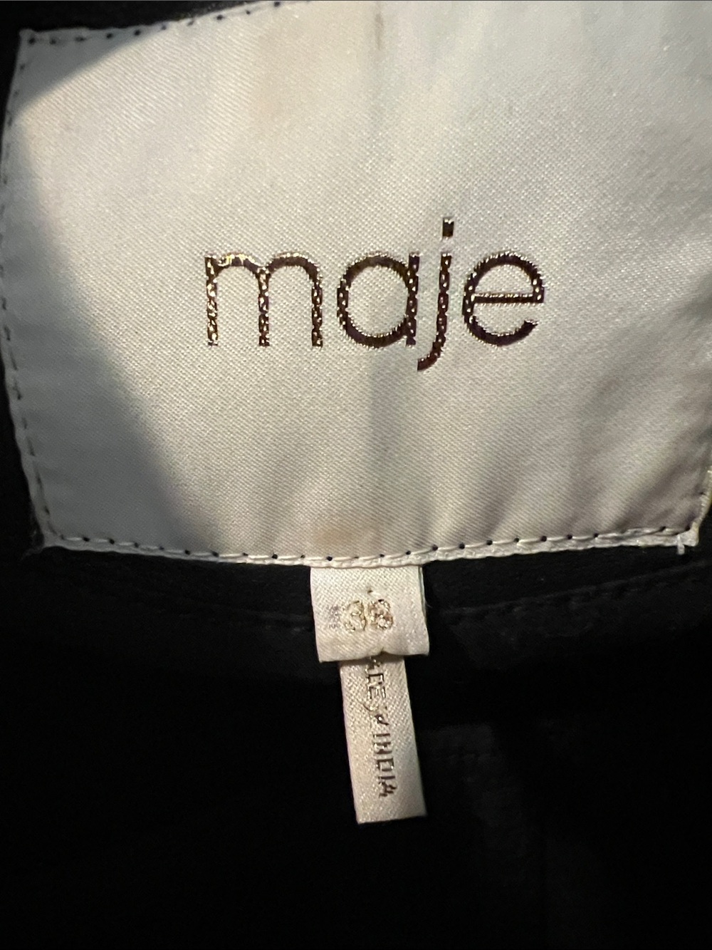 Maje Brittany Cropped Leather Shirt Jacket M - Picture 4 of 6